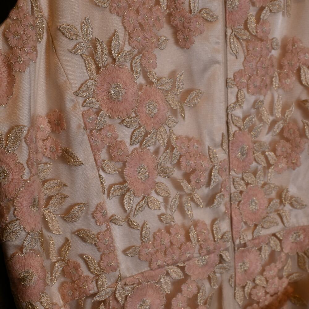 NEW Tahari Women's 14 Arthur S. Levine Champagne Petal Floral Dress NWT - Picture 6 of 10